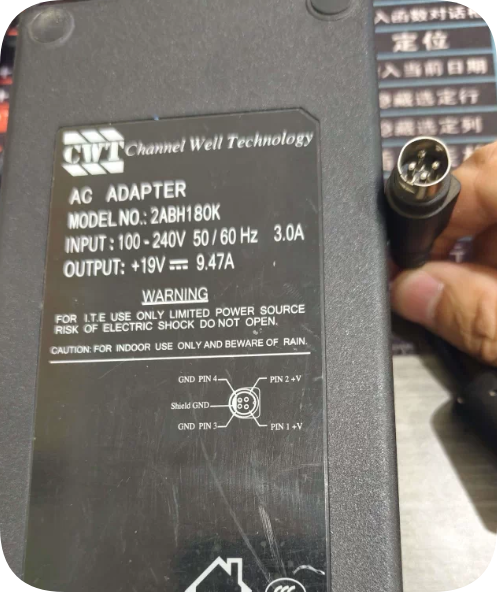 *Brand NEW*19V 9.47A AC ADAPTER Compatible with CWT Channel Well Technology 2ABH180K 4-pin Power Supply